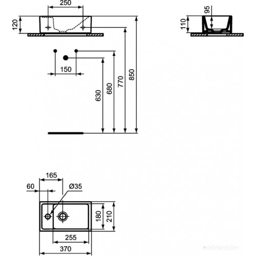 Умывальник Ideal Standard Tempo E211301