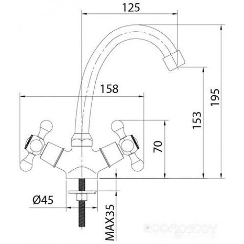 Смеситель Milardo Duplex DUPSB00M01