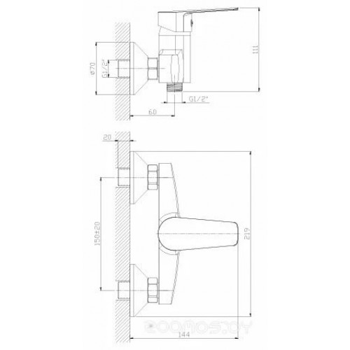 Смеситель Rossinka Silvermix S35-41