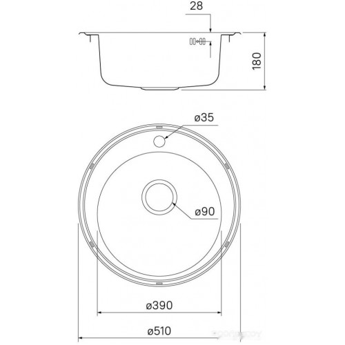 Кухонная мойка IDDIS Basic BAS51S0i77