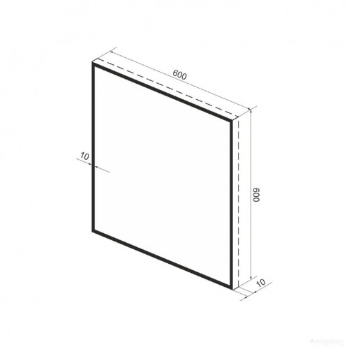 Зеркало Wellsee Зеркало 7 Rays' Spectrum 172200290, 60 х 60 см