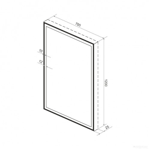 Зеркало Wellsee Зеркало с фронтальной LED-подсветкой 7 Rays' Spectrum 172201360, 70 х 120 см (с сенсором и регулировкой яркости освещения)