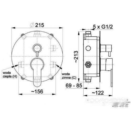 Смеситель Armatura Hexa Ring 40 4029-410-00