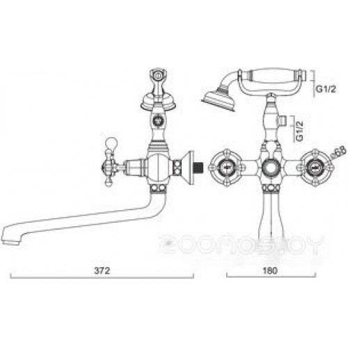 Смеситель Gerhans K01 K13101G (золотистый)