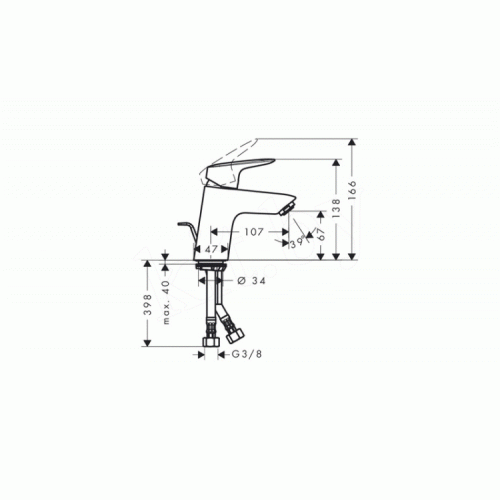 Смеситель для умывальника Hansgrohe Logis 71071000