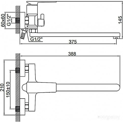 Смеситель Ledeme L2278U