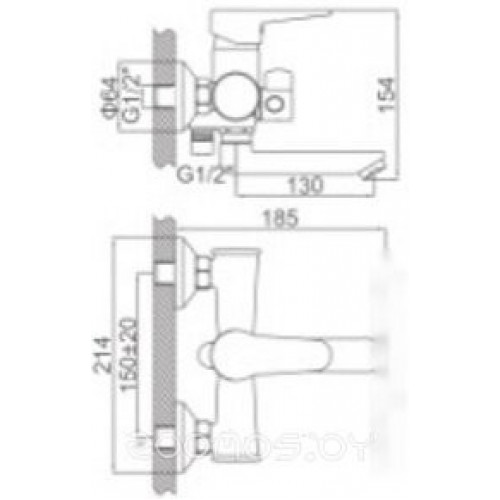 Смеситель Loffrey LF83112C (бронзовый)