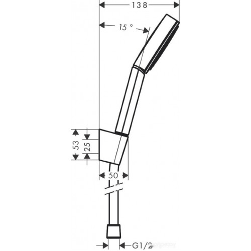 Душевая лейка Hansgrohe Pulsify 105 1jet 24301000 (хром)