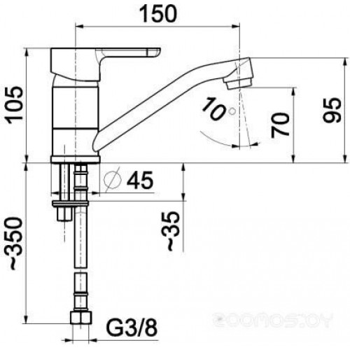 Смеситель Armatura Granat 5522-915-00