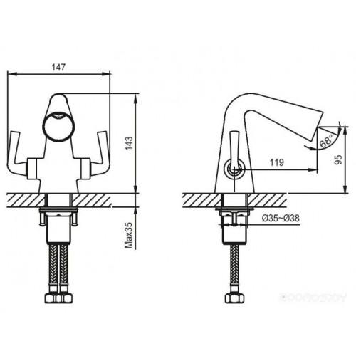 Смеситель Ahti Turku TU204001