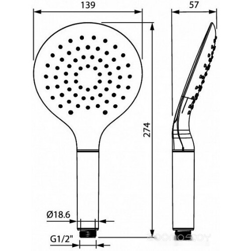 Душевая лейка IDDIS Calipso CAL3F00i18