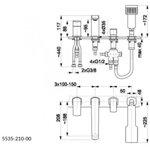 Смеситель Armatura Mokait 5535-210-81