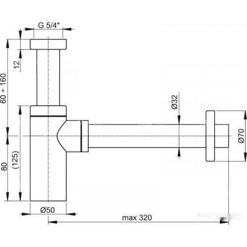 Сифон Alcaplast A400Antic