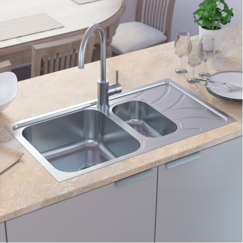 Кухонная мойка IDDIS Arro S ARR78SXi77 78x44 нержавеющая сталь (шелк)