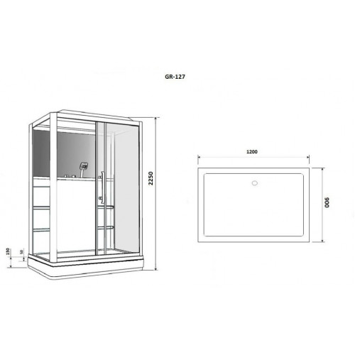 Душевая кабина Grossman GR-127L 120x90 левая