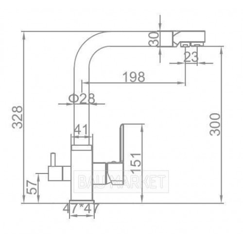 Смеситель для кухни Ledeme L4655-3 (L4655-3)