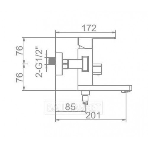 Смеситель для ванны Ledeme L73233 (L73233)