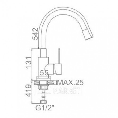 Смеситель для кухни Ledeme L74004-9 (L74004-9)