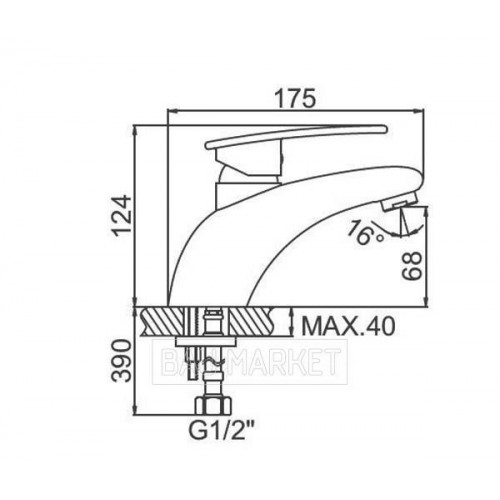 Смеситель для умывальника Ledeme L1070 (L1070)