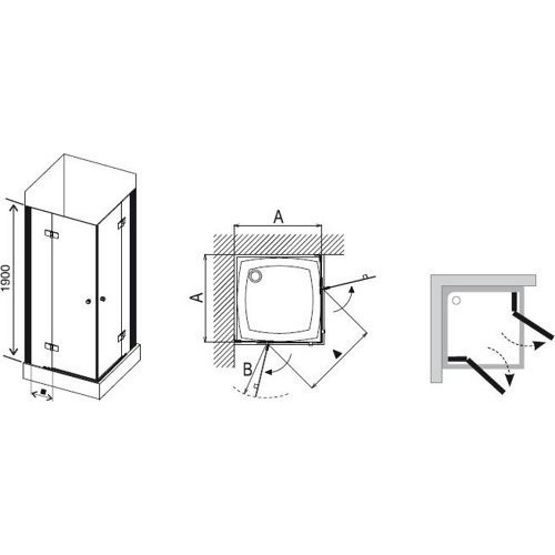 Душевой уголок Ravak SmartLine SMSRV4-90 90x90 стекло chrom+Transparent