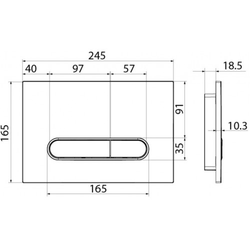 Кнопка смыва Iddis Unifix UNI71MBi77 черный матовый