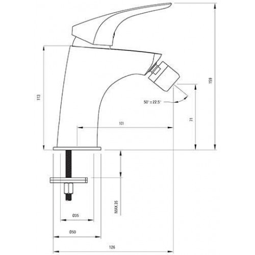 Смеситель для биде Deante Cynia BCY_031M CR