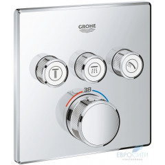 Внешняя часть смесителя скрытого монтажа  Grohe Grohtherm SmartControl 29126000 c термостатом