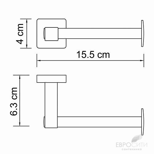 Держатель туалетной бумаги WasserKraft Lippe K-6596