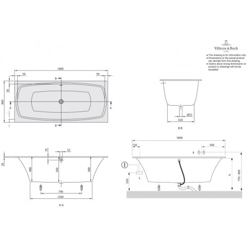 Ванна квариловая Villeroy&Boch My Art Duo 180x80