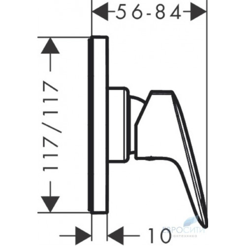 Смеситель для душа Hansgrohe Logis 71604000, встраиваемый