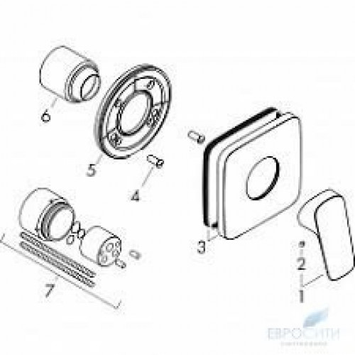 Смеситель для душа Hansgrohe Logis 71604000, встраиваемый
