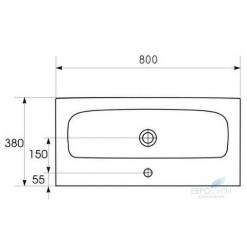 Умывальник мебельный Cersanit Moduo Slim 80x38