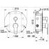 Смеситель для ванны Armatura Hexa Ring 3529-410-00 на 3 источника (с механизмом), встраиваемый