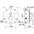 Смеситель для ванны Armatura Hexa Ring 40 4029-410-00 на 3 источника (с механизмом), встраиваемый