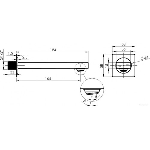 Душевая система Rubineta Thermo-3F-Olo SQ 625040