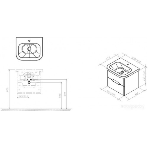 Ravak Тумба под умывальник SD Chrome II 650 (белый)