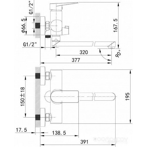 Смеситель IDDIS Bridge BRDSB02i10WA