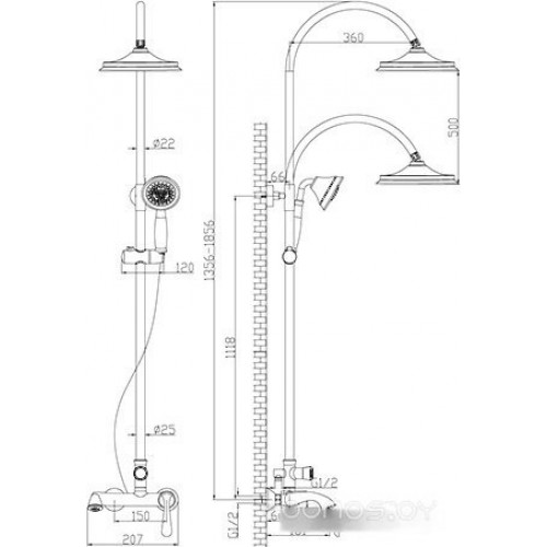 Душевая система Lemark Intense LM5662C