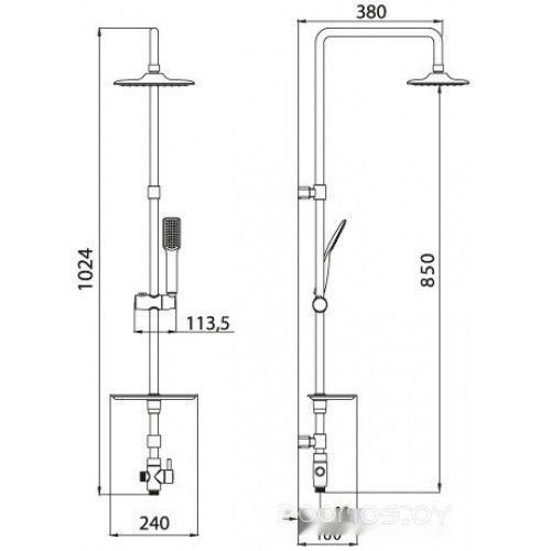 Душевая система Lemark LM8804C