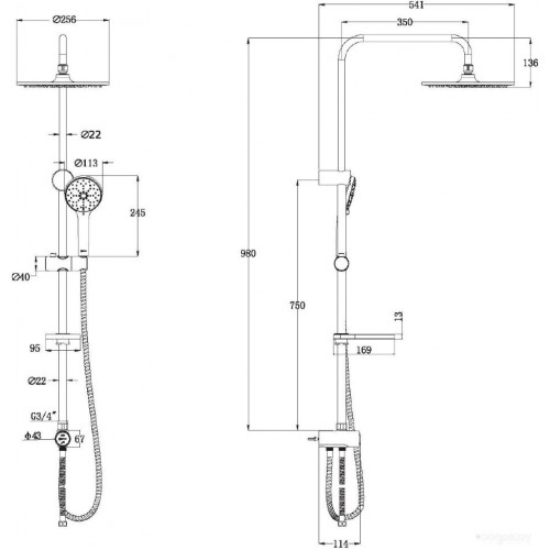 Душевая система Lemark LM8809C