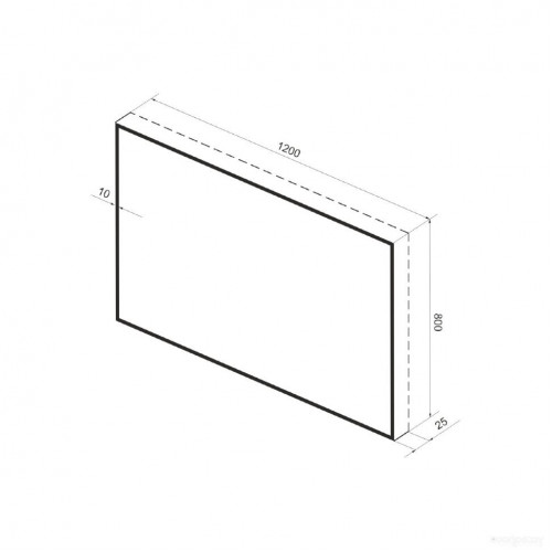 Зеркало Wellsee Зеркало с фоновой LED-подсветкой 7 Rays' Spectrum 172201090, 120 х 80 см (с сенсором и регулировкой яркости освещения)