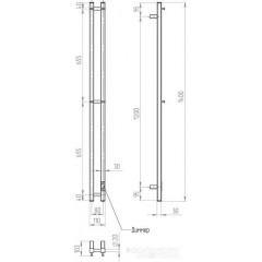 Полотенцесушитель Двин X-2 Plaza Neo 140x8 BL