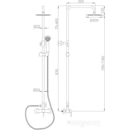 Душевая система Ledeme L72405