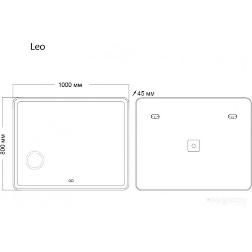 Зеркало Grossman Зеркало Leo LED 100x80 1610080