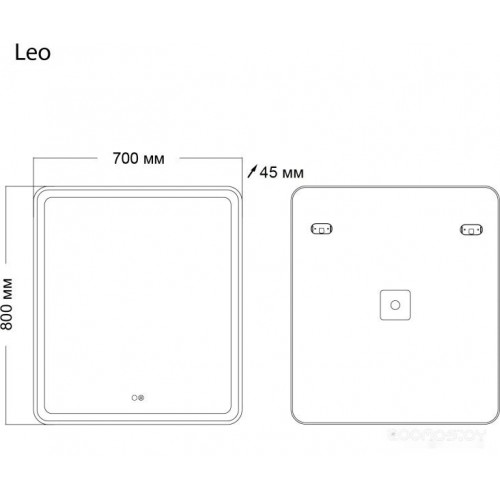 Зеркало Grossman Зеркало Leo LED 70x80 167080