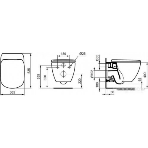 Унитаз Ideal Standard Tesi T0079V1