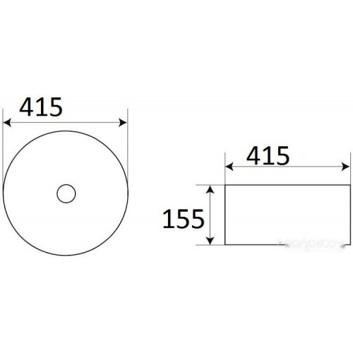 Умывальник CeramaLux C1057 (белый/золотистый)