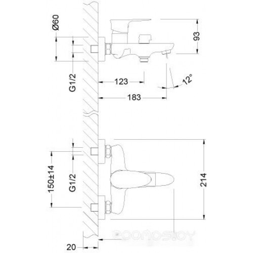 Смеситель Lemark Nero LM0214C