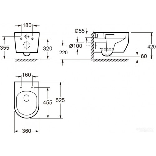 Унитаз Wellsee Croquis RimFree 182612001 (чаша, пневмокрышка, матовый белый)