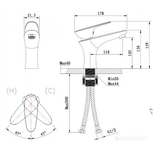 Смеситель Vivi Felice 7030 B